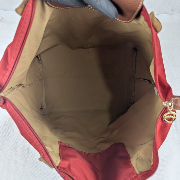 Longchamp Le Pliage Nylon Tote Bag Red – Authentic, Preowned, Ships Today Fast! - Picture 4 of 16